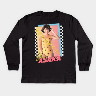 Yui Asaka  / Retro 80s Fan Art Design Kids Long Sleeve T-Shirt